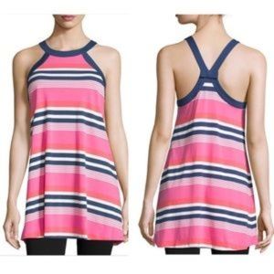 Kate Spade Jersey Chemise Multi Stripe Halter Top